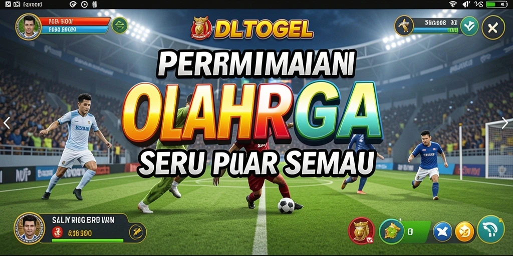 Screenshot gameplay DULTOGEL menampilkan aksi seru olahraga yang menggembirakan.