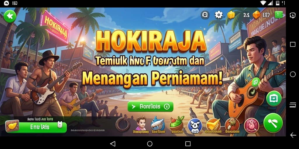 Tangkapan layar HOKIRAJA menampilkan gameplay seru dan interaktif dalam permainan Music.