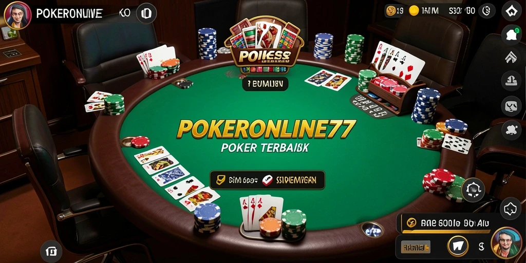 Tampilan gameplay POKERONLINE77 dengan grafis menarik dan interaksi real-time.