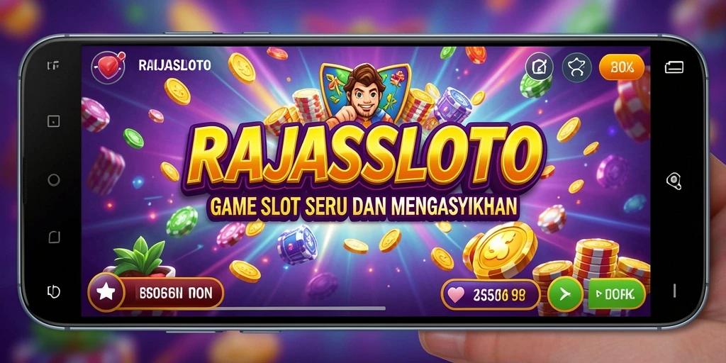 Tampilan gameplay seru dari RAJASLOTO saat berputar slot.