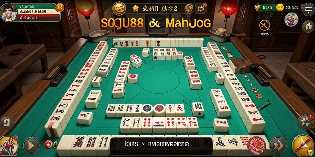Tampilan gameplay menarik dari SOJU88 permainan Mahjong.
