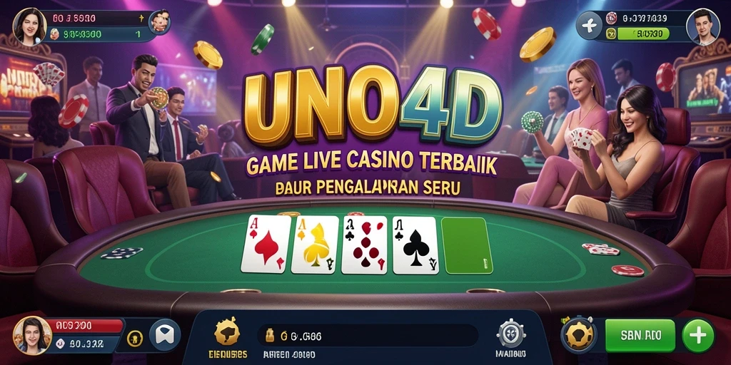 Tampilan gameplay Live Casino yang menarik di UNO4D.