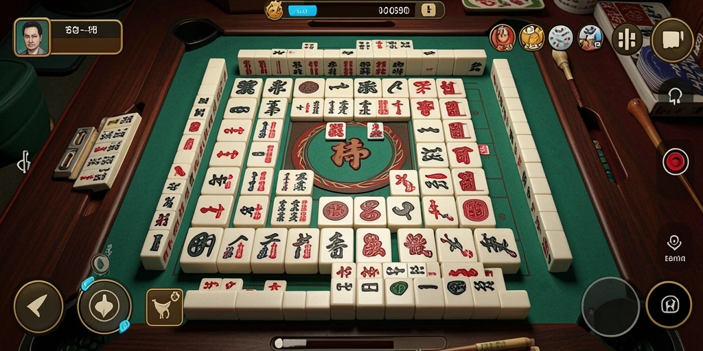Tampilan gameplay menarik dari VC55 dengan desain ubin Mahjong.